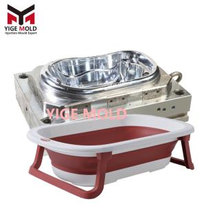 Collapsible bathtub mold