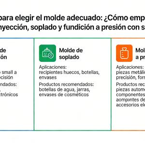 Guía para elegir el molde adecuado: ¿Cómo emparejar moldes de inyección, soplado y fundición a presión con su producto?