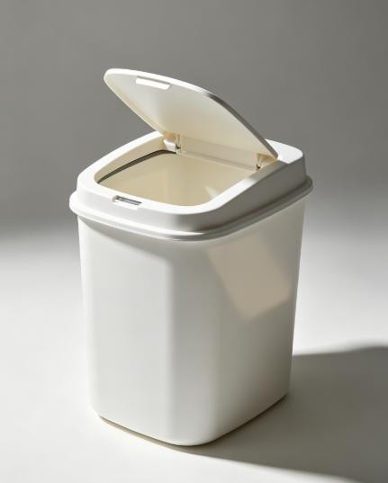 Molde para cubo de basura con tapa abatible Molde para cubo de basura con tapa abatible